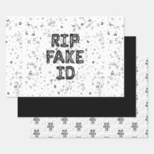 RIP Fake I.D. 21st Birthday Wrapping Papier