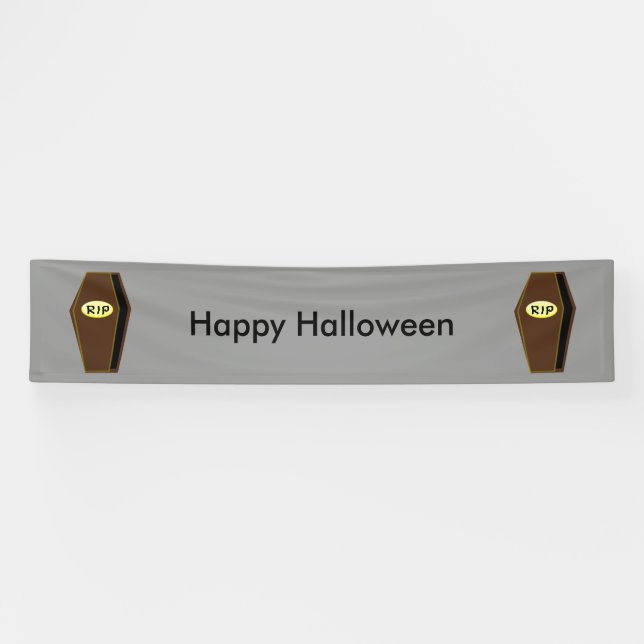 RIP Halloween café de Doom bannière personnalisée (Horizontal)