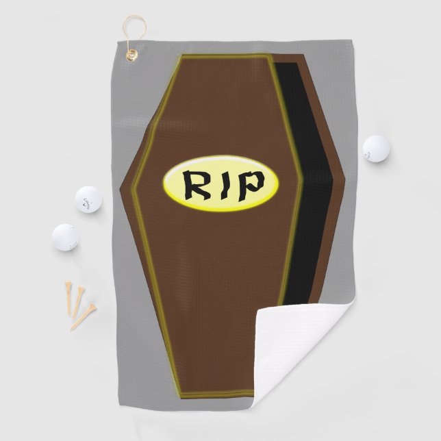 RIP Halloween Café de Doom Golf Serviette (En situation)