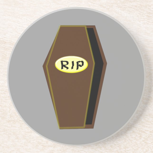 RIP Halloween Cafin de Doom Dessous de verre (Devant)