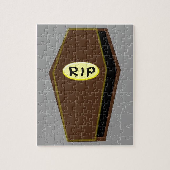 RIP Halloween Coffin de Doom Puzzle (Vertical)