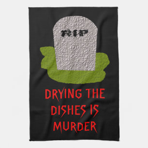 RIP Tombstone Drôle serviette de cuisine