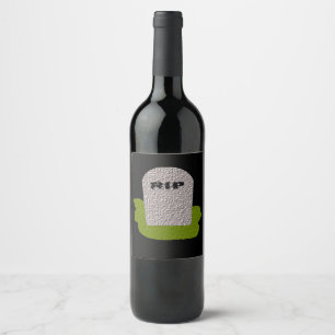 RIP Tombstone Wine Bottle Étiquettes