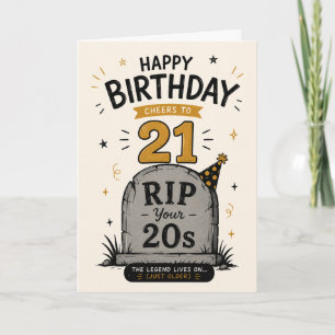RIP Vos 20 ans – Carte d'anniversaire drôle et ten