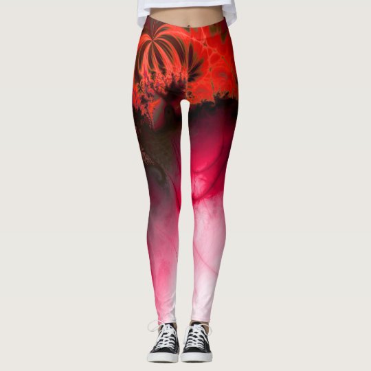 Ripple effet (red) leggings