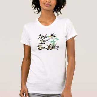Rire, amour, T-shirts heureux d'abeille
