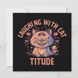 Rire avec une attitude de chat