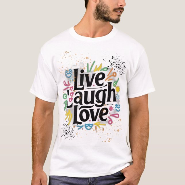 rire en direct amour sur t-shirt design (Devant)