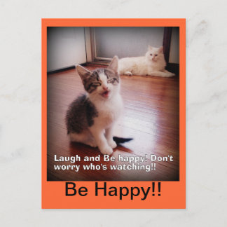 Rire et être heureux Carte postale