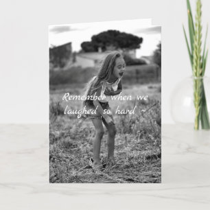 RIRE JUSQU'À CE QU'ON AIDE LA CARTE D'ANNIVERSAIRE