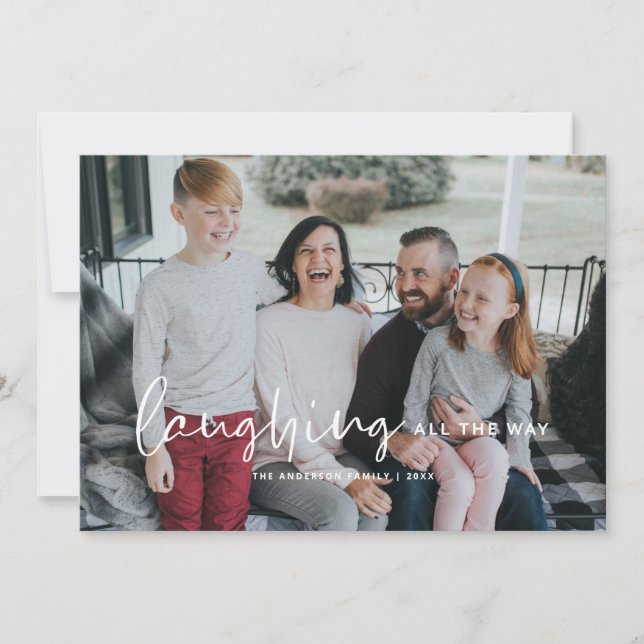 Rire Tout Le Chemin Carte de Noël (Devant)