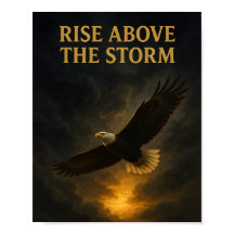 Rise Above the Storm – Inspirational Eagle Poster
