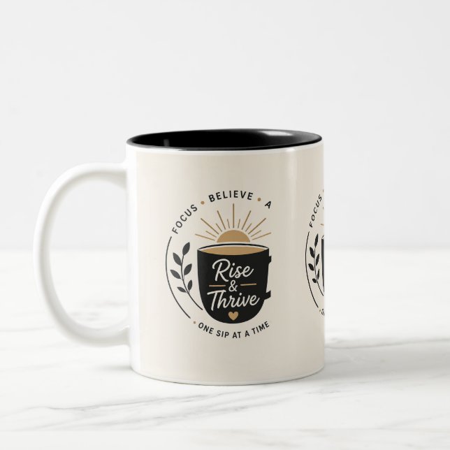 Rise & Thrive – Conception de logo pour mug motiva (Gauche)