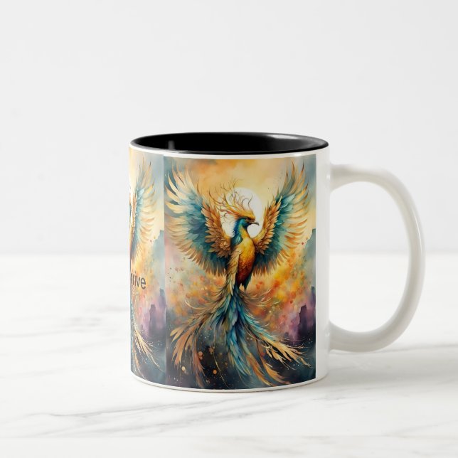 Rise & Thrive : Phoenix Mug coloré (Droit)