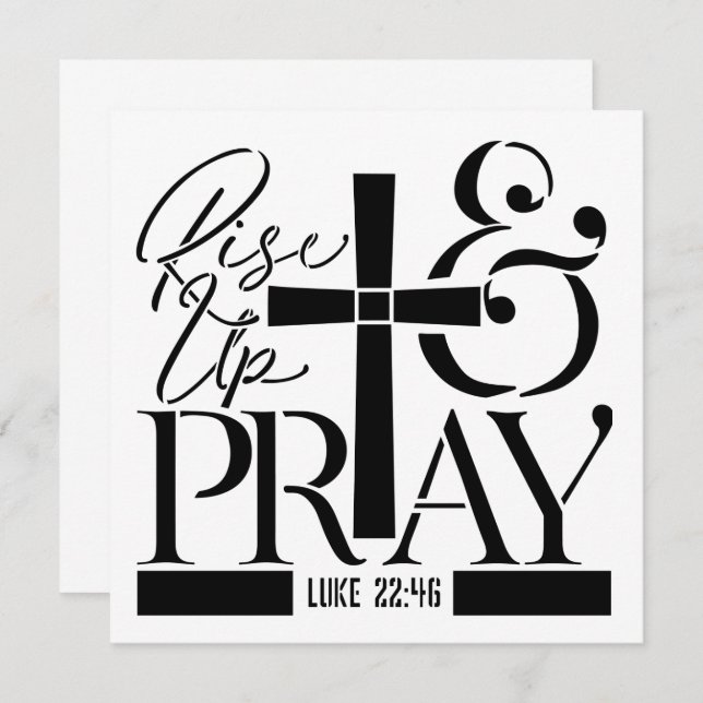 Rise Up and Pray – Luke 22:46 Scripture Design (Devant / Derrière)