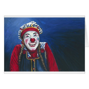Rit nerveusement la peinture de clown