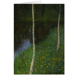 Rive d'un lac avec des bouleaux - Gustav Klimt