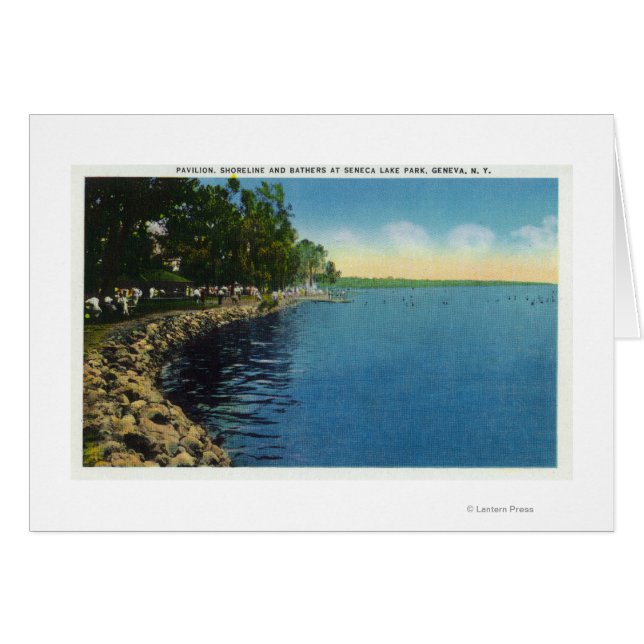 Rive, pavillon et baigneurs (Devant horizontal)