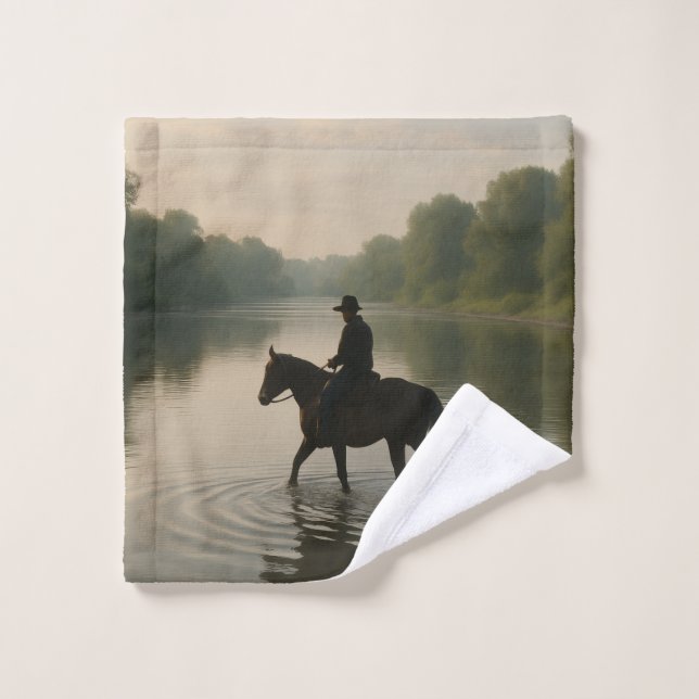River Ford Shower Curtain - Western Water Landscap (Gant de toilette)