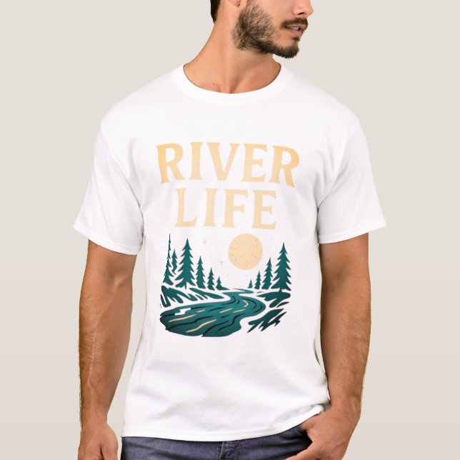 River Is Life Homme’s Basic T-Shirt (Devant)