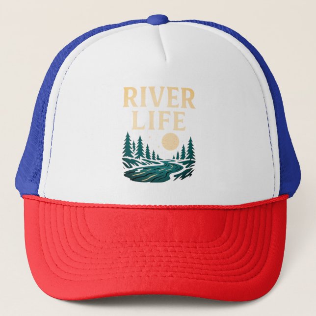 River Is Life Trucker Chapeau - Casquette inspiré  (Devant)