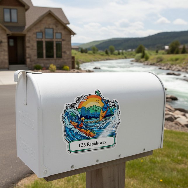 River Kayakers mailbox address sticker (Créateur téléchargé)