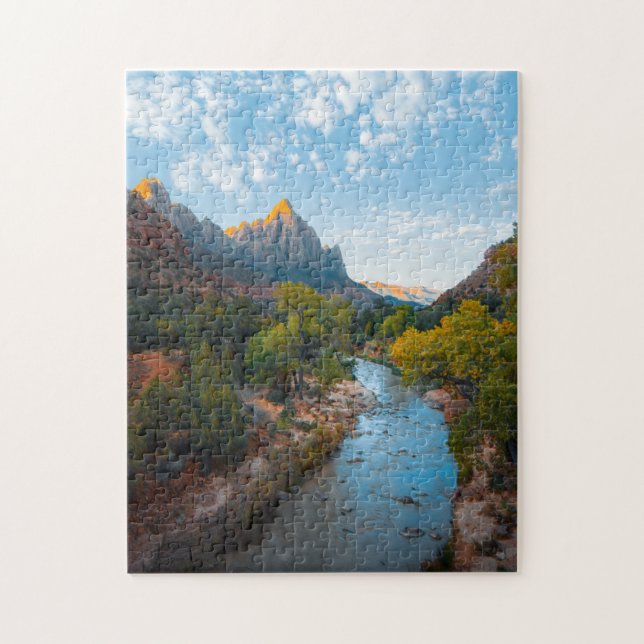 River Pittoresque Puzzles Mountain Art Complexe Ji (Vertical)