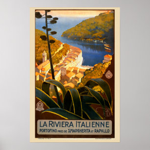 Riviera italienne Europe Italie Affiche de voyage