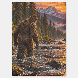 Rivière au crépuscule Bigfoot Magnet
