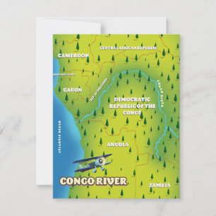 Rivière Congo Belle carte vintage
