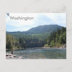 Rivière en carte postale de l'état de Washington