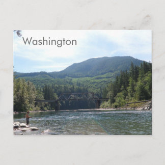 Rivière en carte postale de l'état de Washington