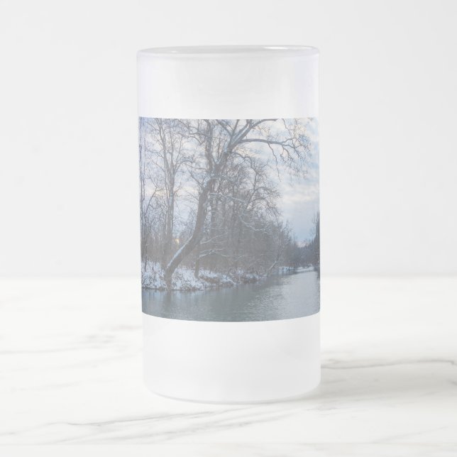 Rivière James Hiver Verre Frosted Beer Mug (Centre)