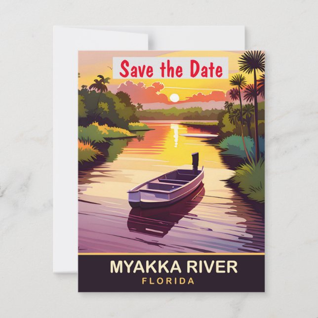 Rivière Myakka, Floride, Carte postale de voyage,  (Devant)