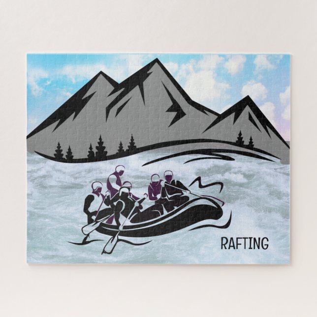 Rivière White Water Rafting Jigsaw Puzzle (Horizontal)