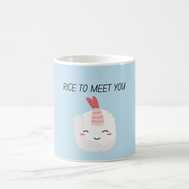 Riz Pour Vous Rencontrer Kawaii Sushi Café Mug (Centre)
