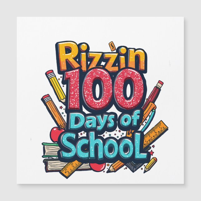 Rizzin 100 jours de l'école Gen Alpha Funny (Devant)