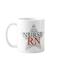 RN Infirmière inscrite Mug | Nurse Star Word Cloud