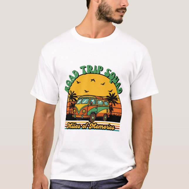 Road Trip Squad T-Shirt | Retro 70s Travel Tee (Devant)