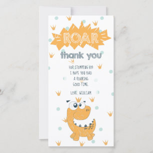 Roar Dinosaur Carte de remerciements d'anniversair