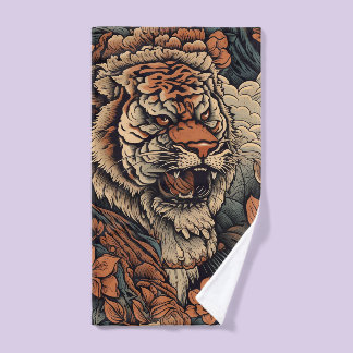 Roaring avec un tatouage de tigre étonnant couleur
