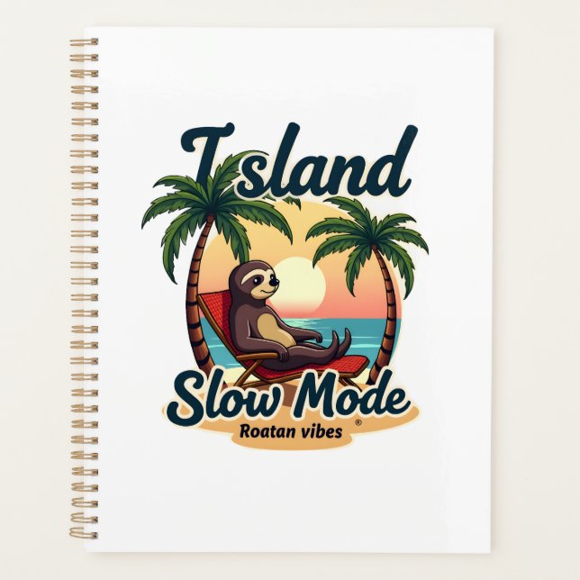 Roatan Sloth Vintage Island Relax Graphic 2 (Devant)