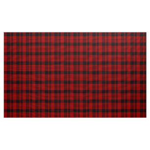 Rob Roy Tartan Tissu à plaid rouge et noir