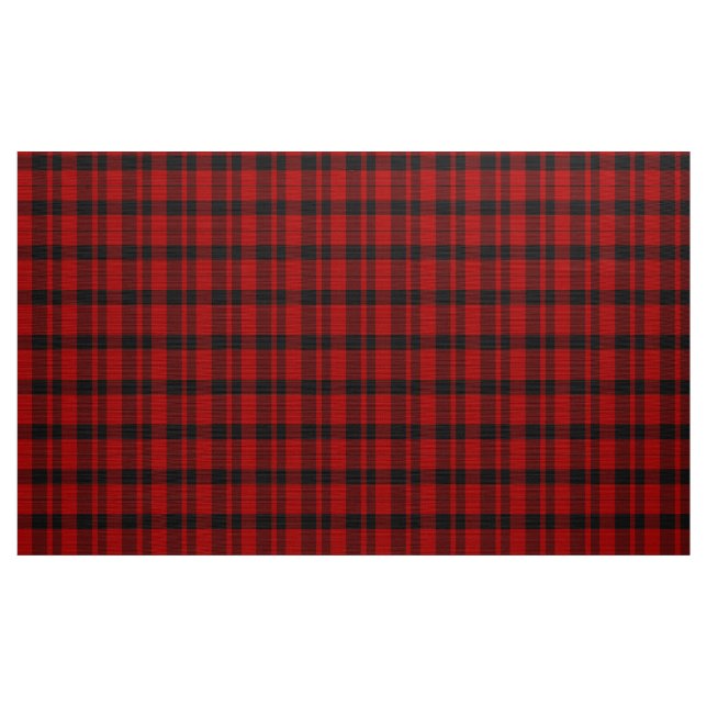Rob Roy Tartan Tissu à plaid rouge et noir (Yard)