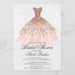 Robe à paillettes pour douche de mariée Invitation