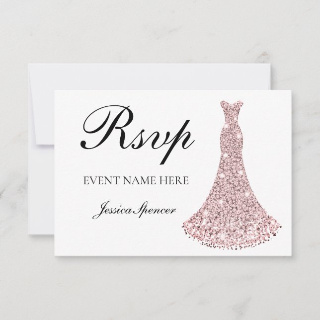 Robe à paillettes Rose Gold tout RSVP d'anniversai (Devant)
