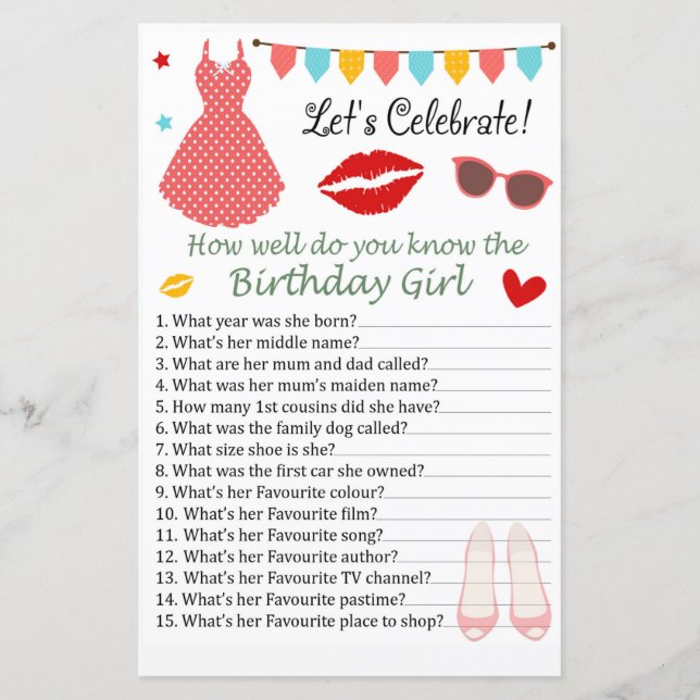 Robe à points Polka Connaissez-vous bien l'anniver (Devant)