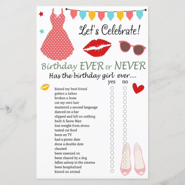 Robe à pois Jeu d'anniversaire Ever ou Never (Devant)