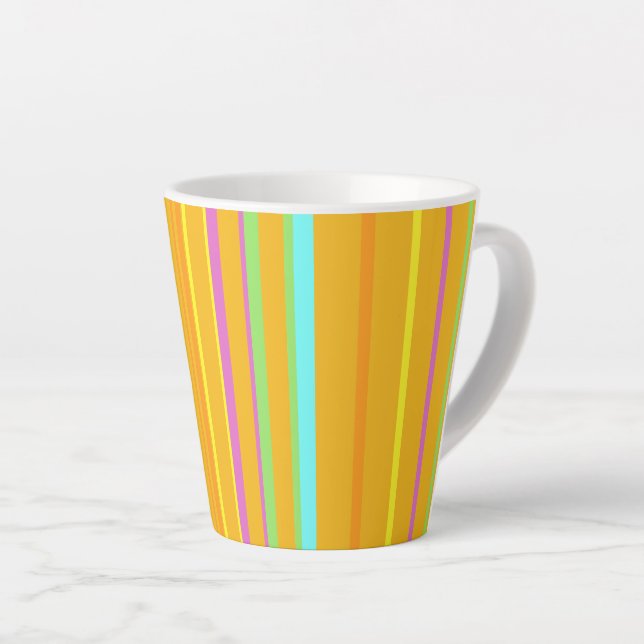 Robe Colorée. BG Couleur orange latte Mug (Angle droit)