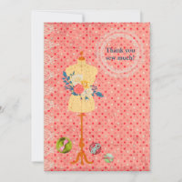 Robe de forme Dressform Carte de remerciements